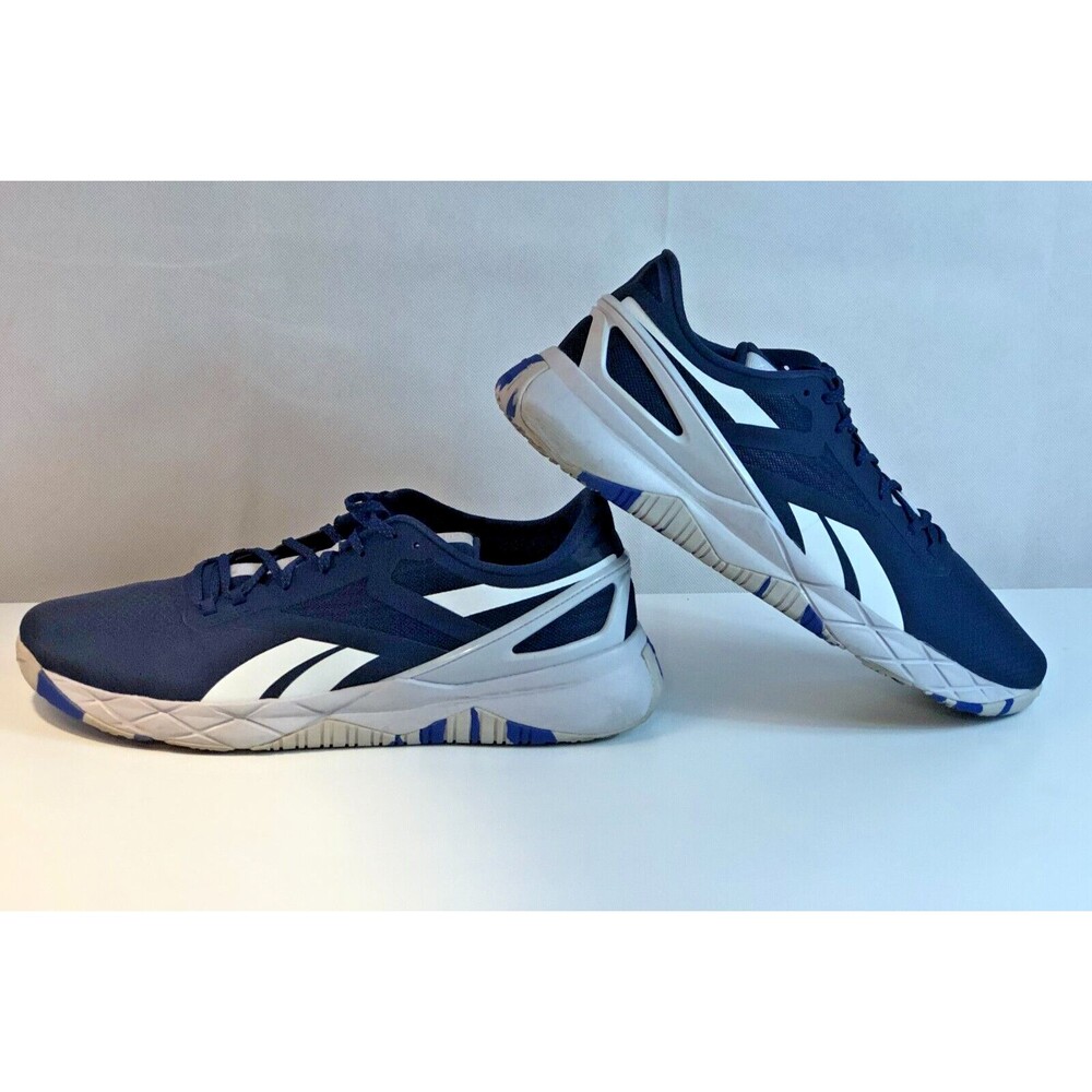 Mens Reebok Nanoflex Cross Trainer Sneaker Shoes Comfort Footbed Navy Size 14 M